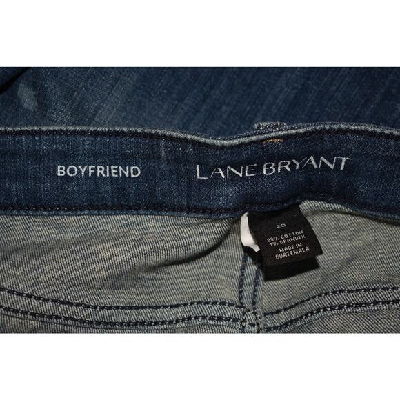 LANE BRYANT $79 Distressed Bleach Splatter Stretch Denim Boyfriend Jean Size‎ 20 - Picture 3 of 3